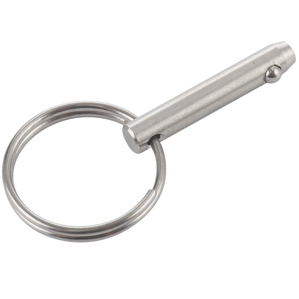 VTurboWay 4 Pcs Quick Release Pin 1/4" Diameter, Usable Length 1", Full 316 Stainless Steel, Bimini Top Pin, Marine Hardware, All Parts are Made of 316 Stainless Steel
