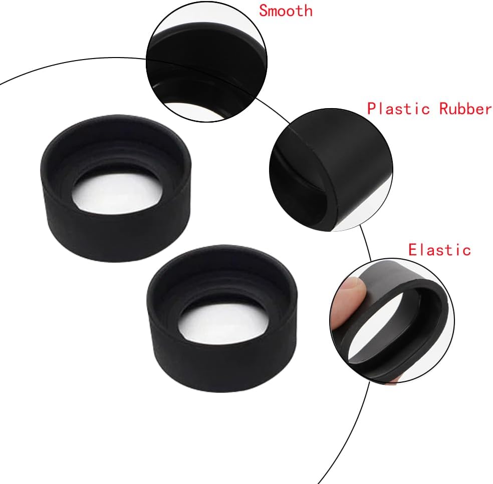 SKYPRO 2PCS 26mm Aperture Shiel for Microscope Telescope Eyepiece Eye Piece Rubber Eye Cups