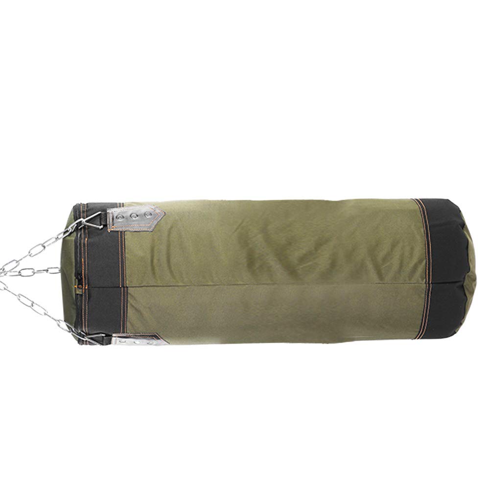 Heavy Punching Bag, Durable Training with Chain, Boxing Bag for Martial Arts, Empty 24 Inch Green for Adults Men Women Home Gym Sports