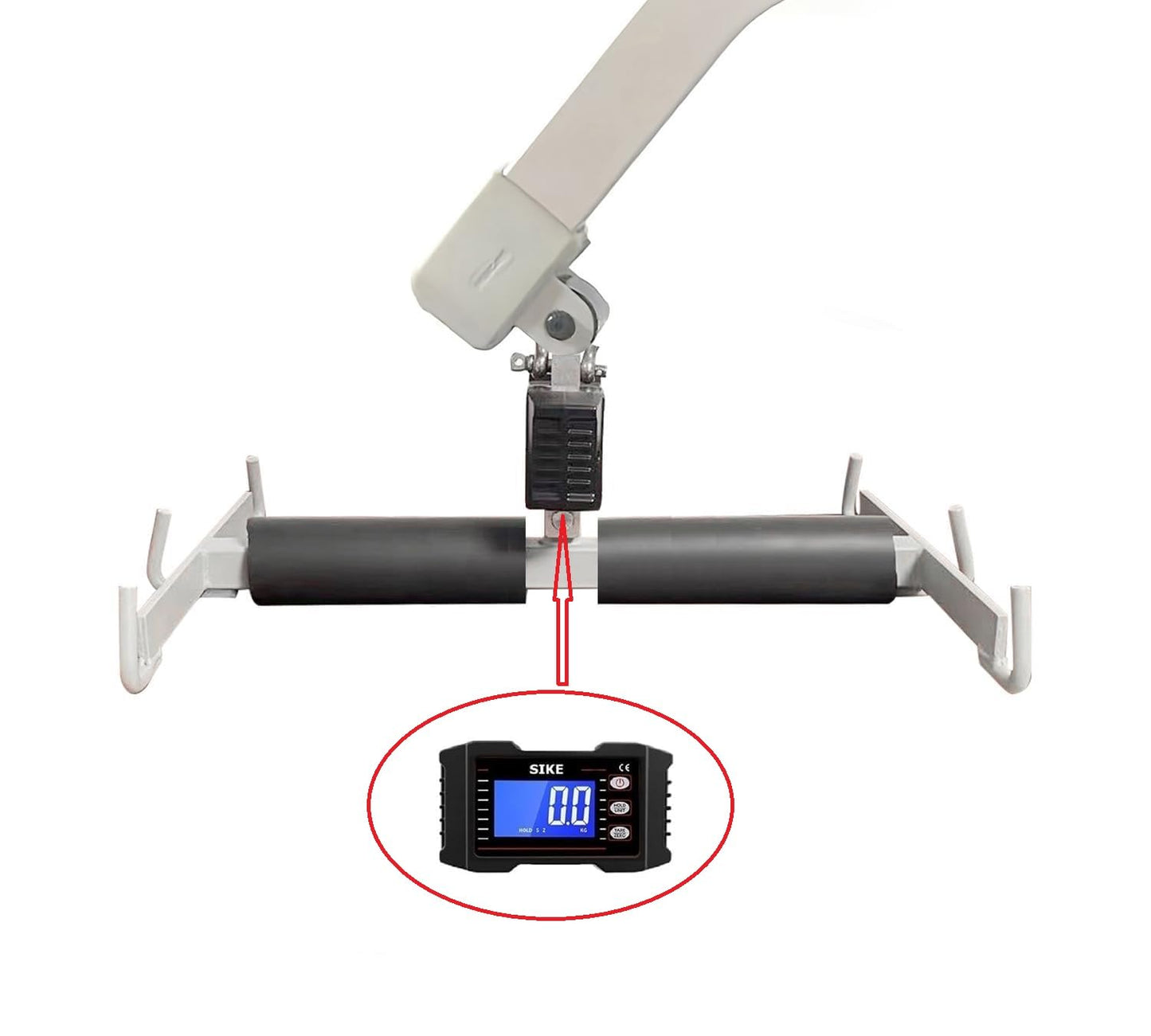 SIKE PWS600 Patient Lift Scale with 6-Point Spreader Bar, SWL 600 lb Capacity, Patient Lift Accessories, Patient Weight Scale Kit