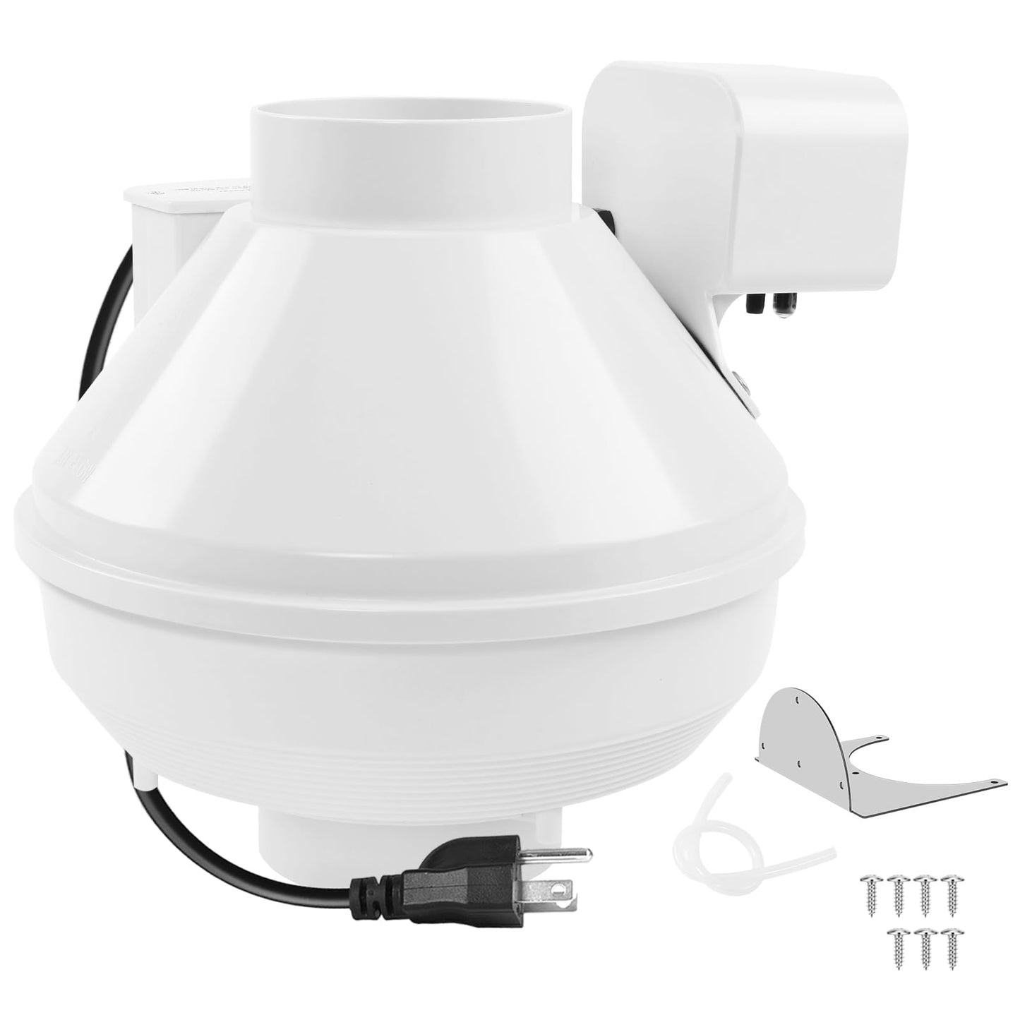 Dryer Booster Fan with Pressure Switch for Automatic Activation, Effectively Boosting Drying Efficiency and Reducing Lint Buildup. Compatible with Dbf110 Vent Booster Fans， 4-Inch With Plug, 167 CFM