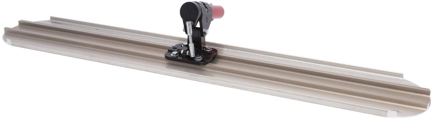 MARSHALLTOWN QLT 48 Inch Magnesium Bull Float with Rock-It 2.0 Bracket, Extruded Alloy Blade, Round End, Concrete Bull Float for Finishing, Concrete Tools, Made in USA, MB48RR