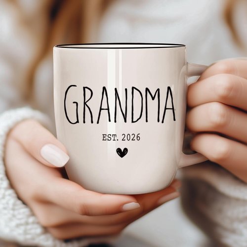 Kinkiii Promoted To Grandparents 2026 Mug Set, Grandma And Grandpa 2026 Ceramic Mugs, Pregnancy Announcement for Grandparent Mug Set, Grandma And Grandpa Announcement Gifts 13Oz