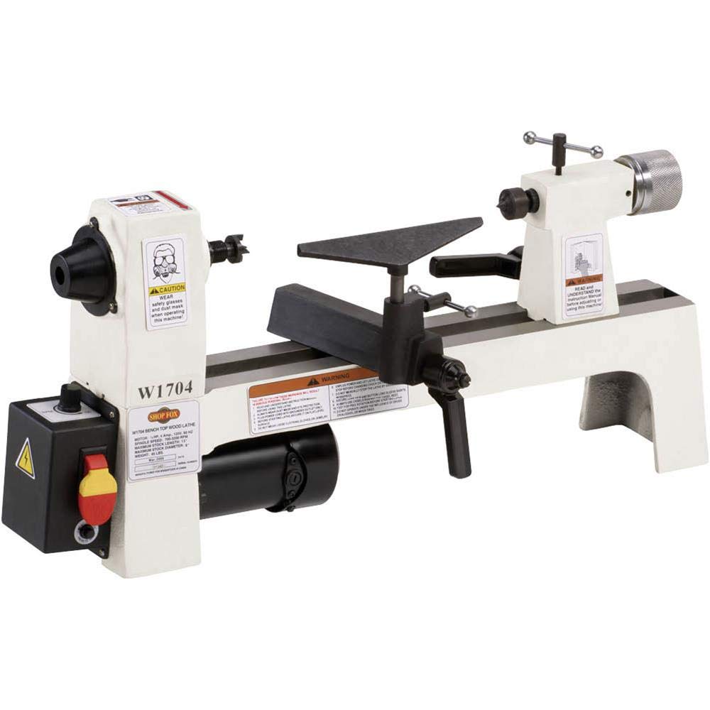 SHOP FOX W1704 Benchtop Lathe and Big Horn 3 Pieces Spring Caliper Set