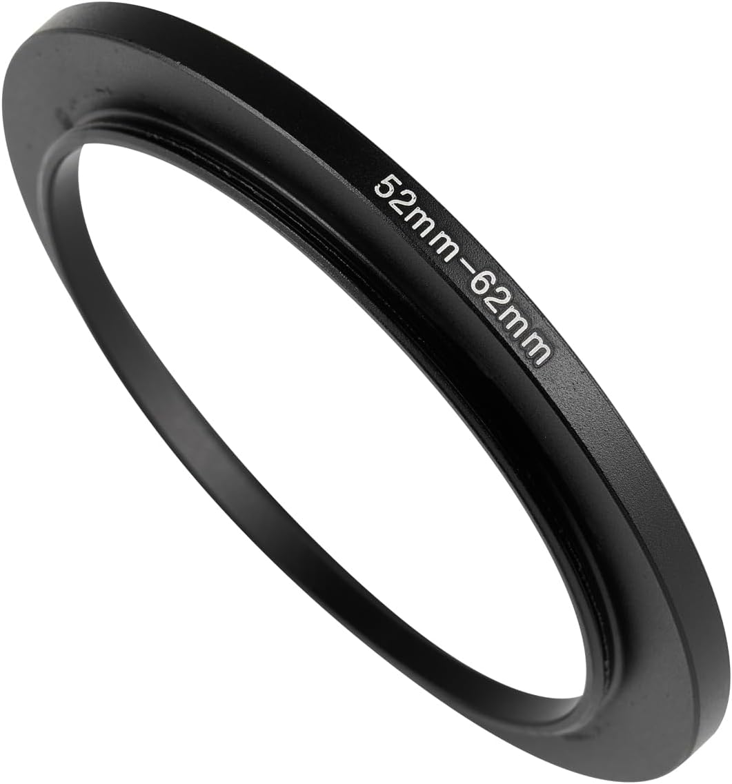 JOYTOLIN 52-62mm Metal Step-Up/Down Ring Adapter Compatible with Mirrorless Cameras DSLR Lens, UV CPL ND Filter Thread