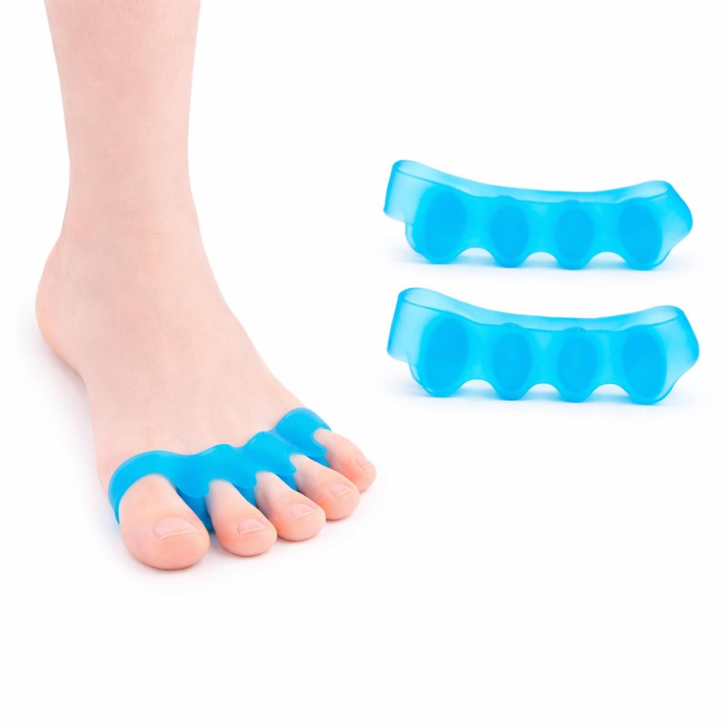 KTSAY Toe Separators for Women & Men,Soft Gel Bunion Corrector for Foot Pain Relief, Helps Align Toes, Reduce Pressure & Improve Comfort(blue)