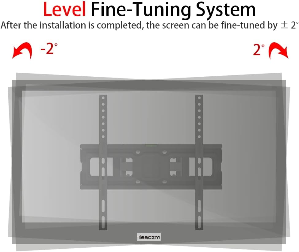 Generic 26-55 Inch 40Kg/Vesa400*400/Upper Lower-10~10 Double Pendulum Large Base TV Stand Bearing