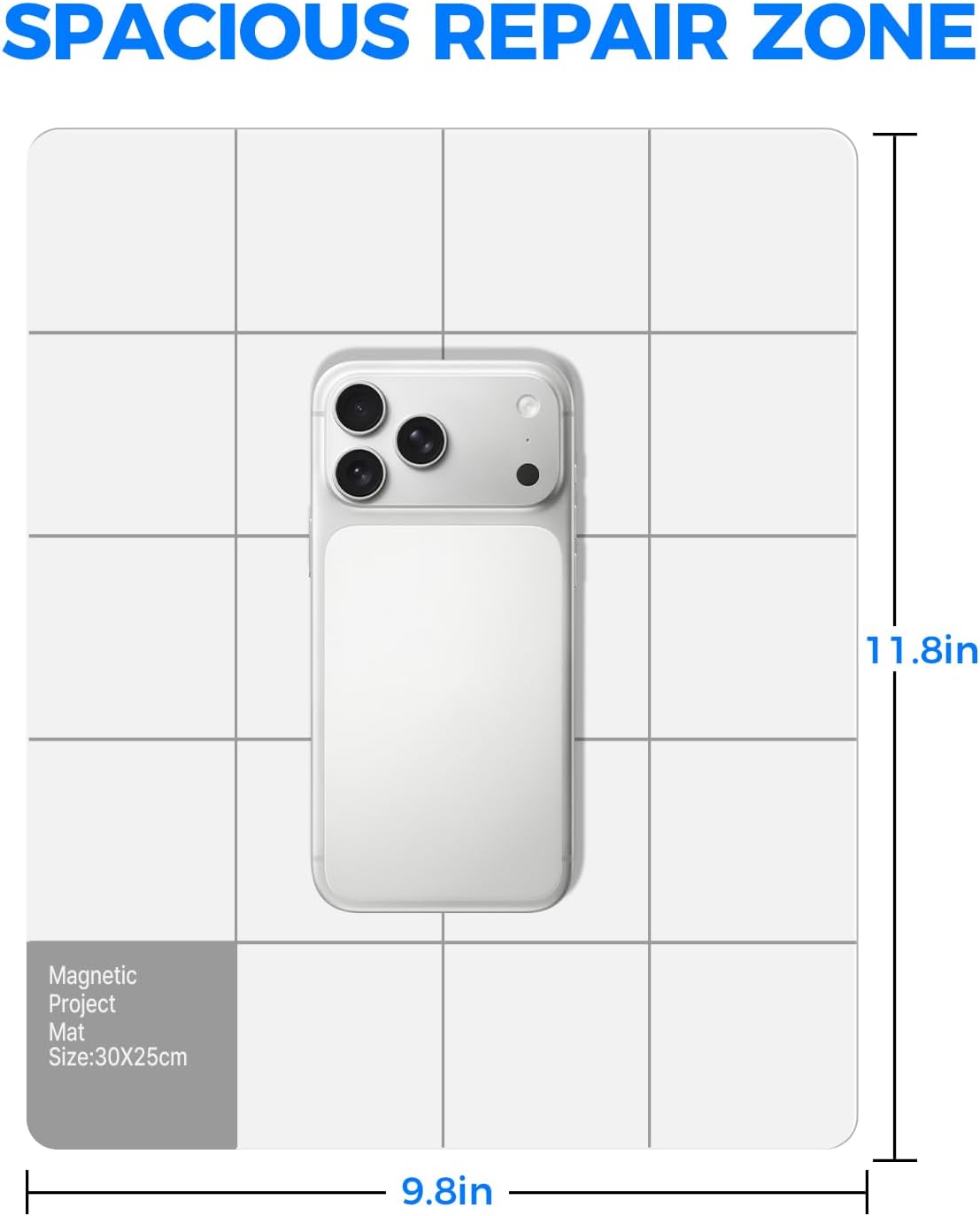 11.8 9.8 inch Magnetic Mat Magnetic Project Mat with Waterproof Surface & Dry Erase Pen - Keep Screws and Small Parts