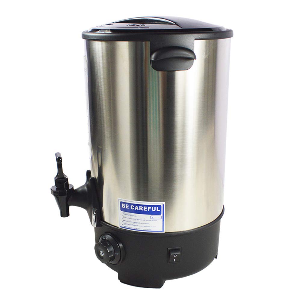 INTBUYING Stainless Steel Large Capacity Commercial 110V Hot Water Dispense Boiler Instant Boiling Machine Heater Electric Kettle Temperature Control for Coffee Tea with Faucet Tap-15.4L