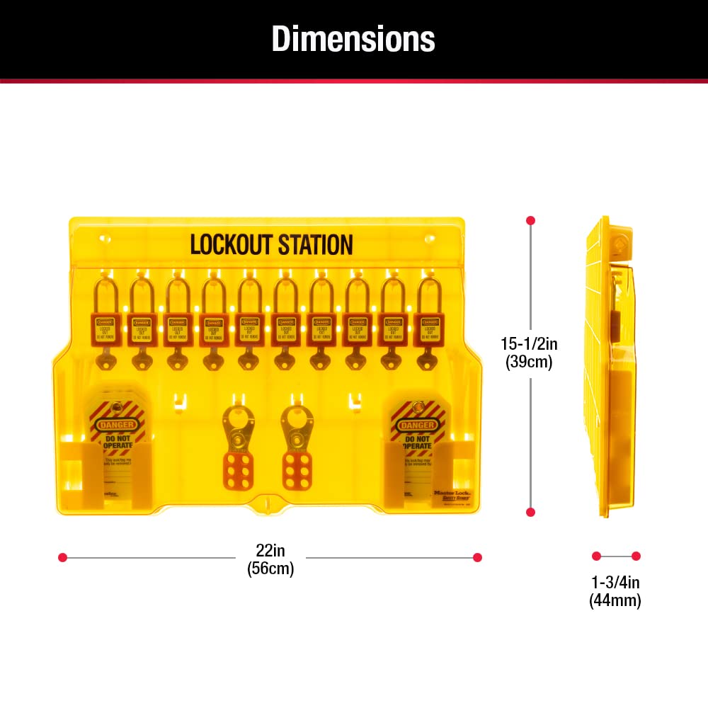 Master Lock 1483BP410 Lockout Tagout Padlock Station