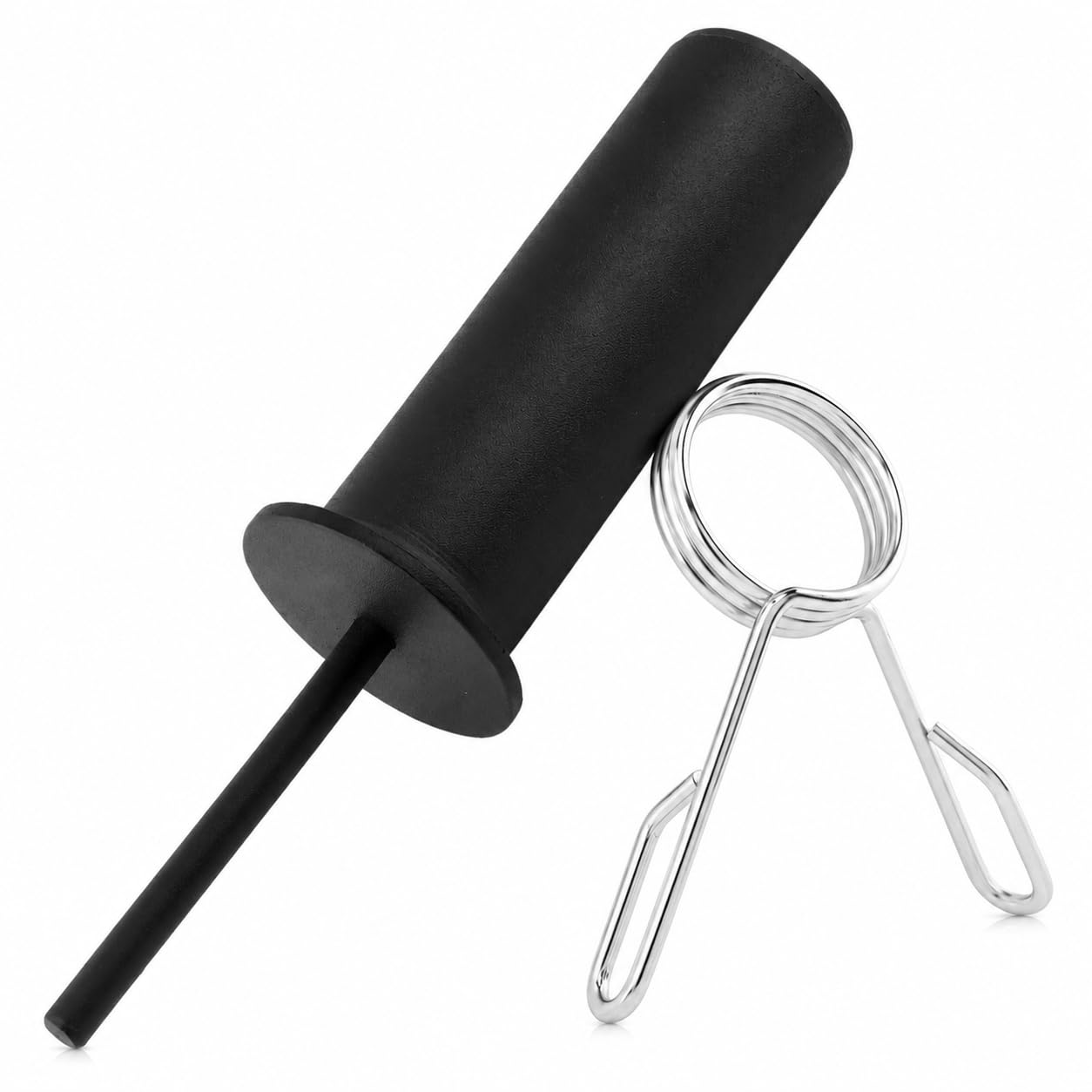LZQMRVAK Weight Stack Pin Extender, 110 lbs Capacity – Fits Home/Commercial Gyms, 10mm Gym Pin with Spring Clip Collar for Weight Stacks, Smith Machines & Fitness Rigs