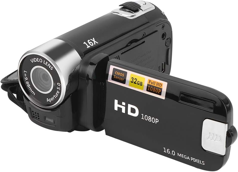 Focket 16X 2.7in 16MP 128GB Digital Zoom Video Camera Camcorder, LCD Screen Digital Camera Recorder Vlogging Camera