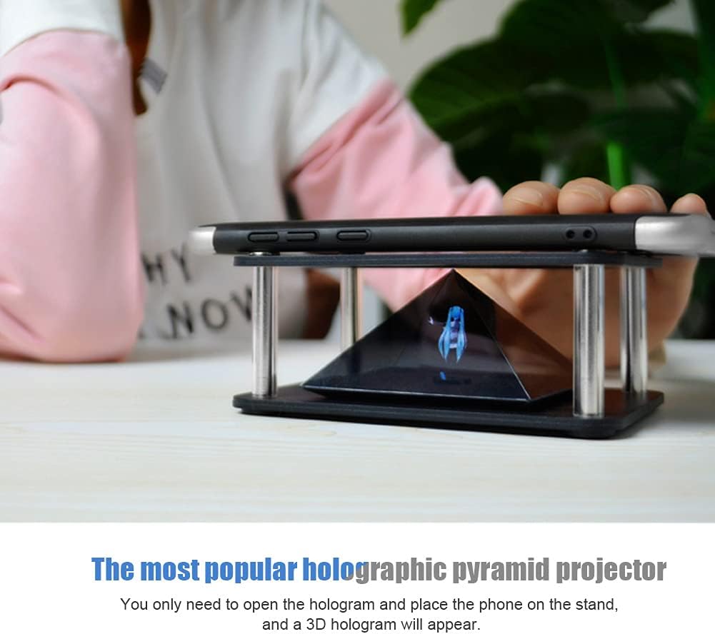 Cyrank 3D 3.5 6inch 360 Images(01) Phone Projector, Hologram Projector Projector Projector Mobile Smartphone Hologram