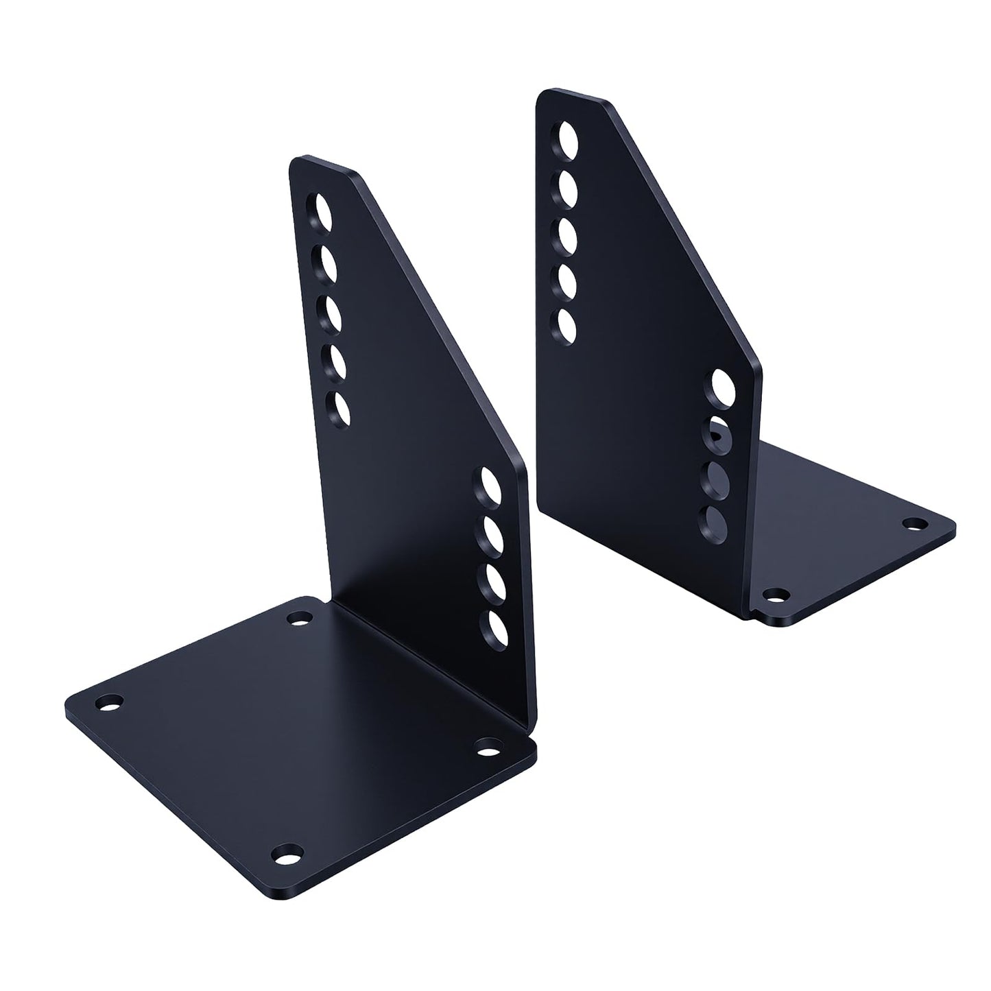 OMMUU DIY Floating Stair Riser Brackets，Bolt Type Modern Floating Steps Vertical Plate Stand Rack,Mono Stringer Wooden Staircase Heavy-Duty Metal Brackets(No Screws Installed) (1)