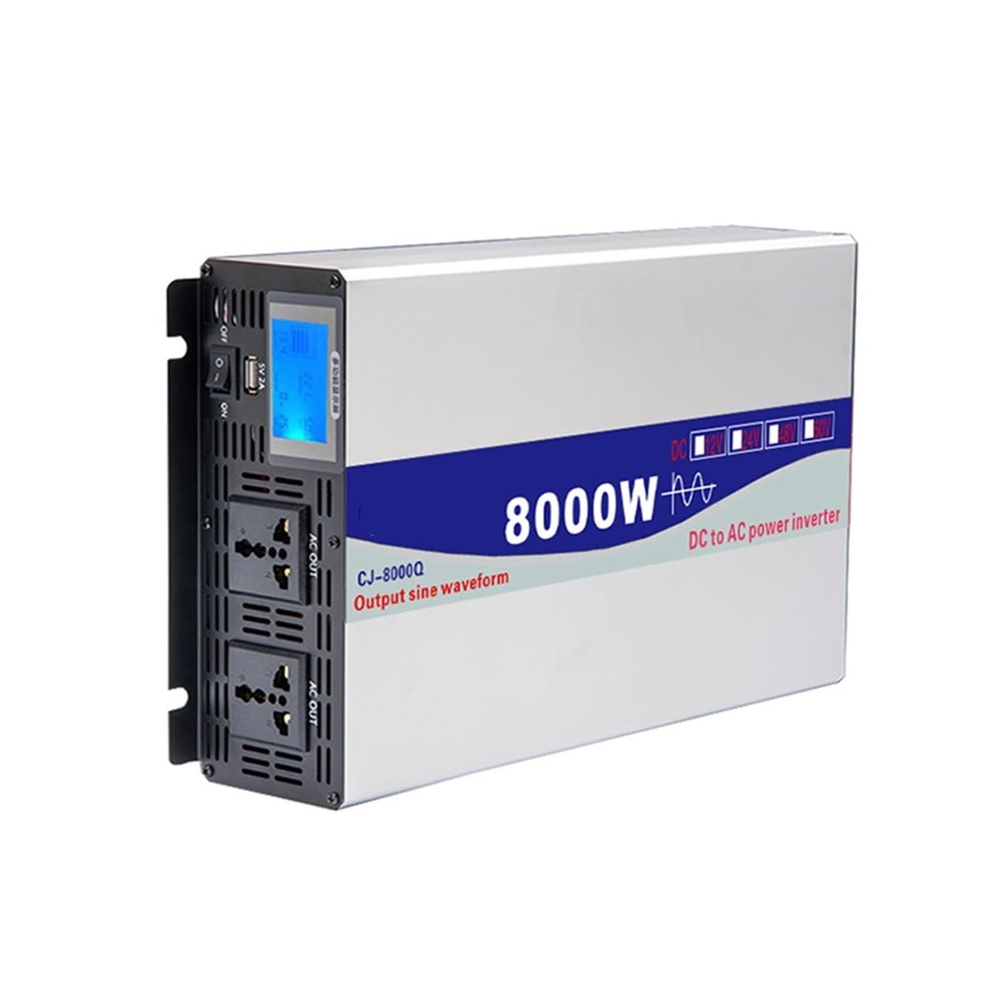 FORYON Inverter 12V 220V 6000W 8000W 24V 48V 60V 72V DC to 110V AC Pure Sine Wave Voltage Converter Power Solar Inverter L+E+D Display Universal(8000W Control,72V_120V(60HZ))