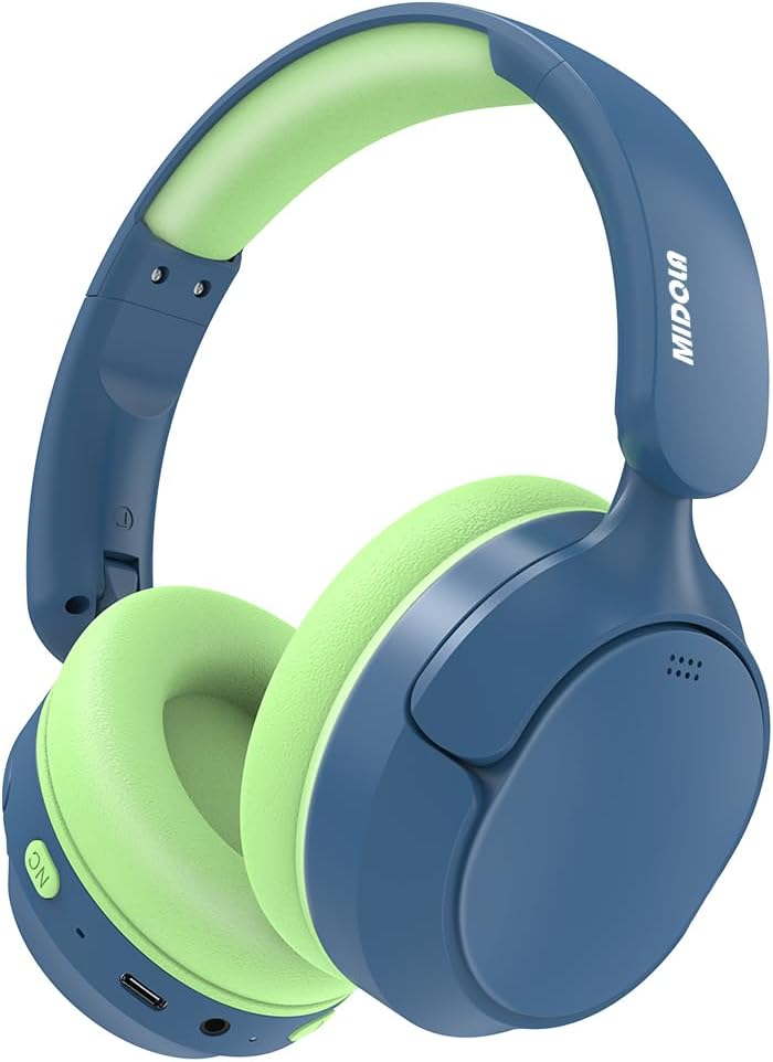 Cancelling,68H 85/94dB MIDOLA Kids Bluetooth Headphones Active Noise Play Time,Lightweight Wireless Foldable Over-Ear