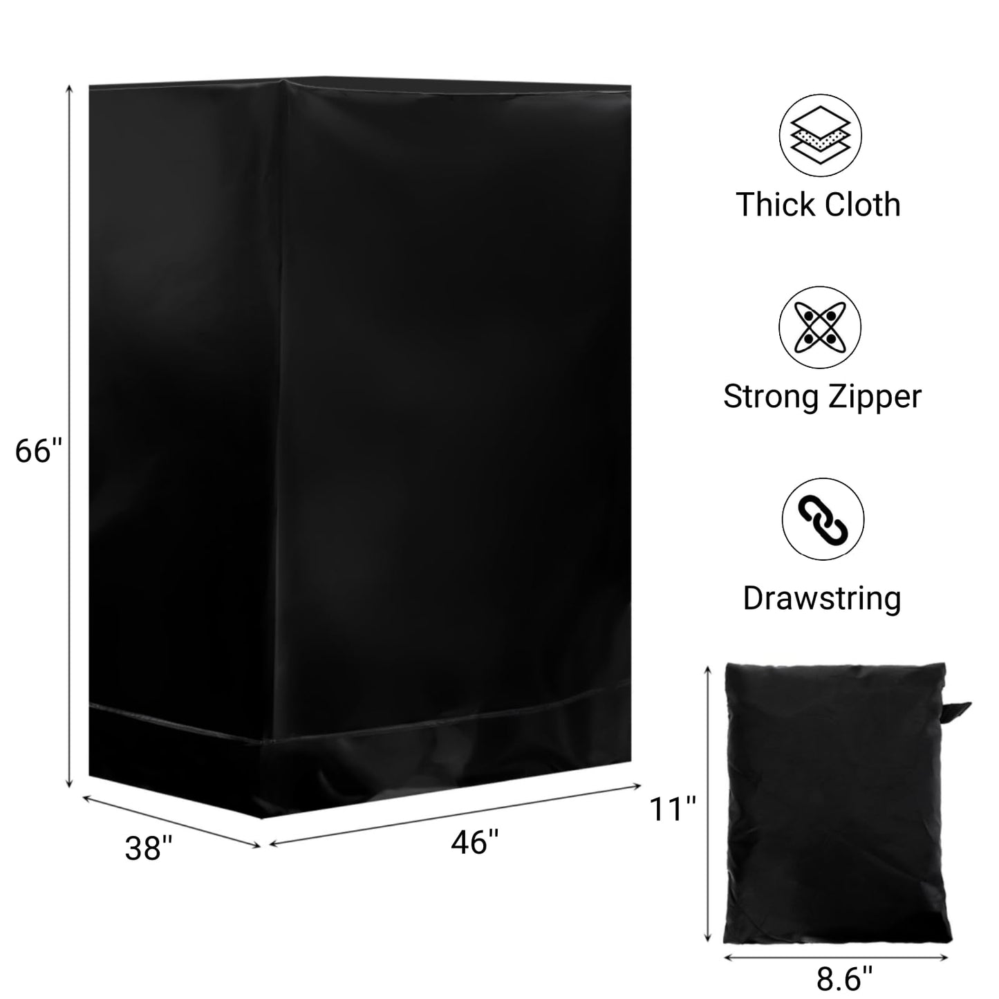 Nagpew Folding Treadmill Cover, Waterproof Treadmill Cover with Zipper, Drawstring, Storage Bag, Dust-proof Run Exercise Cardio Train Machine Protector for Home, Sport, Fitness, Indoor, Outdoor