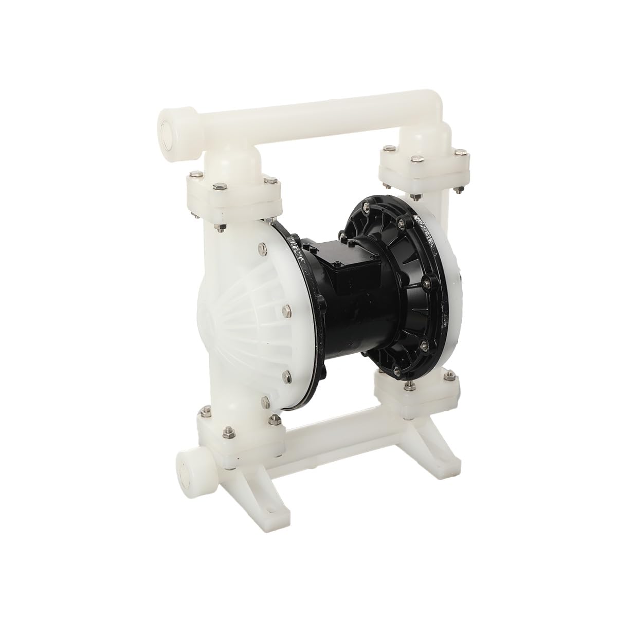Cozyel Pneumatic double diaphragm pump, 1-1/2 inch inlet & outlet DN40, polypropylene body, 35GPM and Max 120pSI, chemical pump bleaching oil transfer
