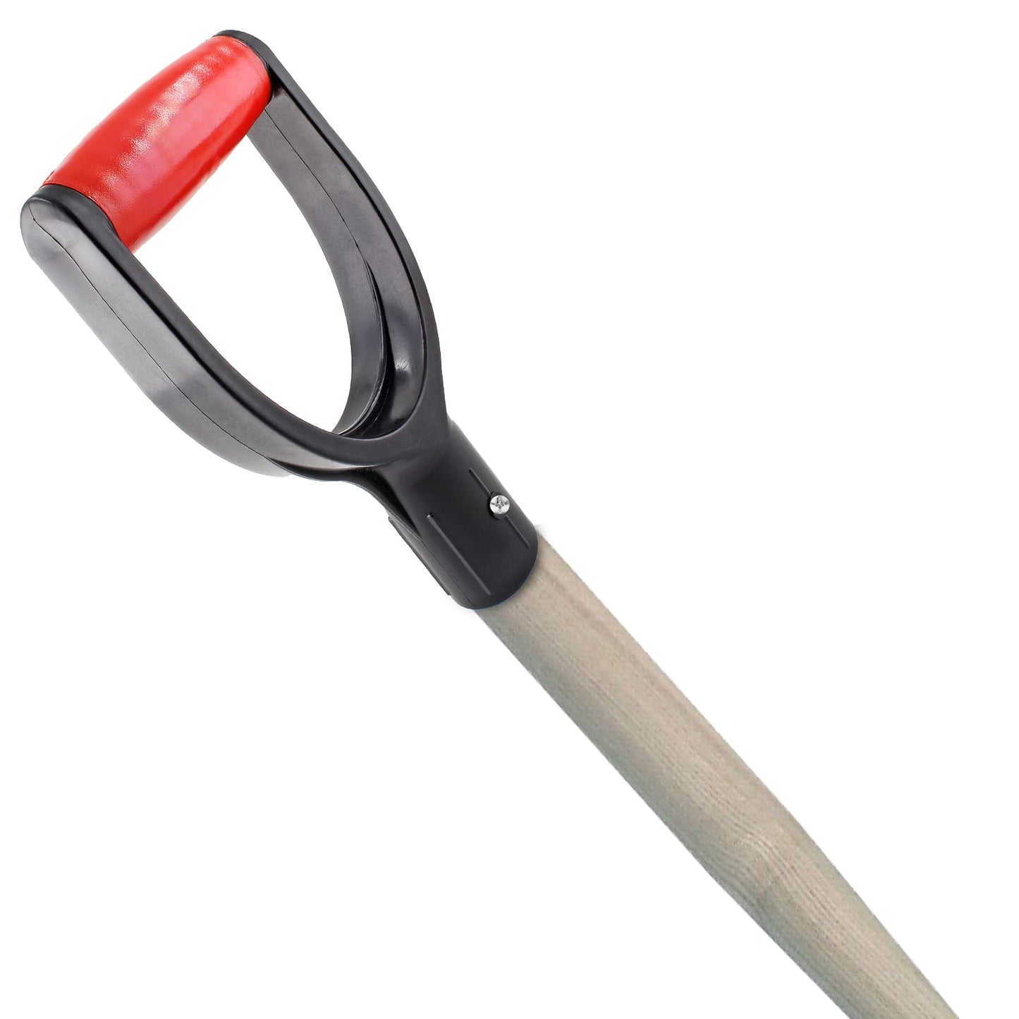 Jiozermi 2 Pcs Plastic Shovel D Grip Handles, 32mm / 1.26" Inner Diameter Spade Handle, Shovel Handle for Digging Raking Tools, Red