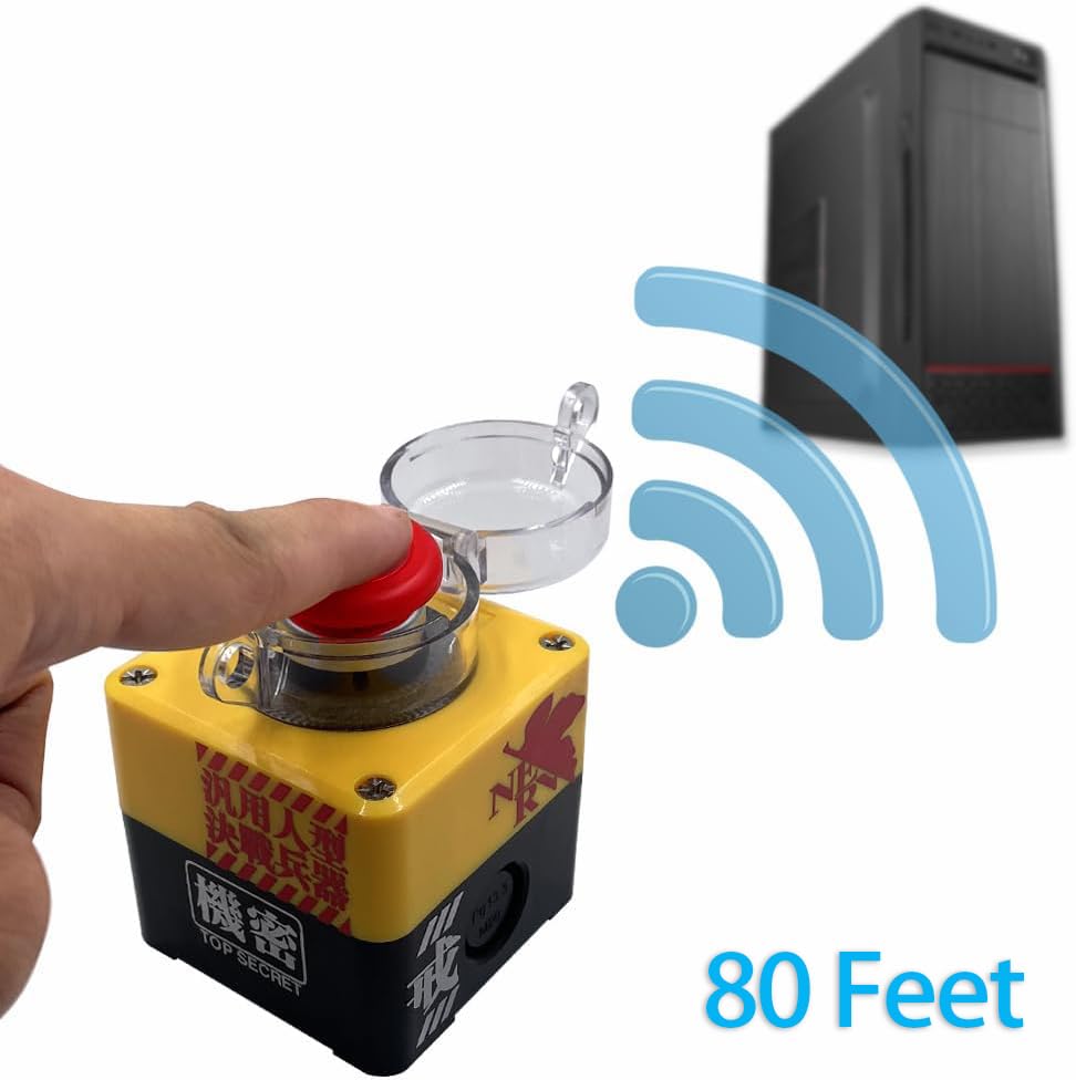 DALAIBUKESI 80ft Wireless Remote Desktop PC Power Switch, Range, Easy ON/Off Control, Quick Install for Computers