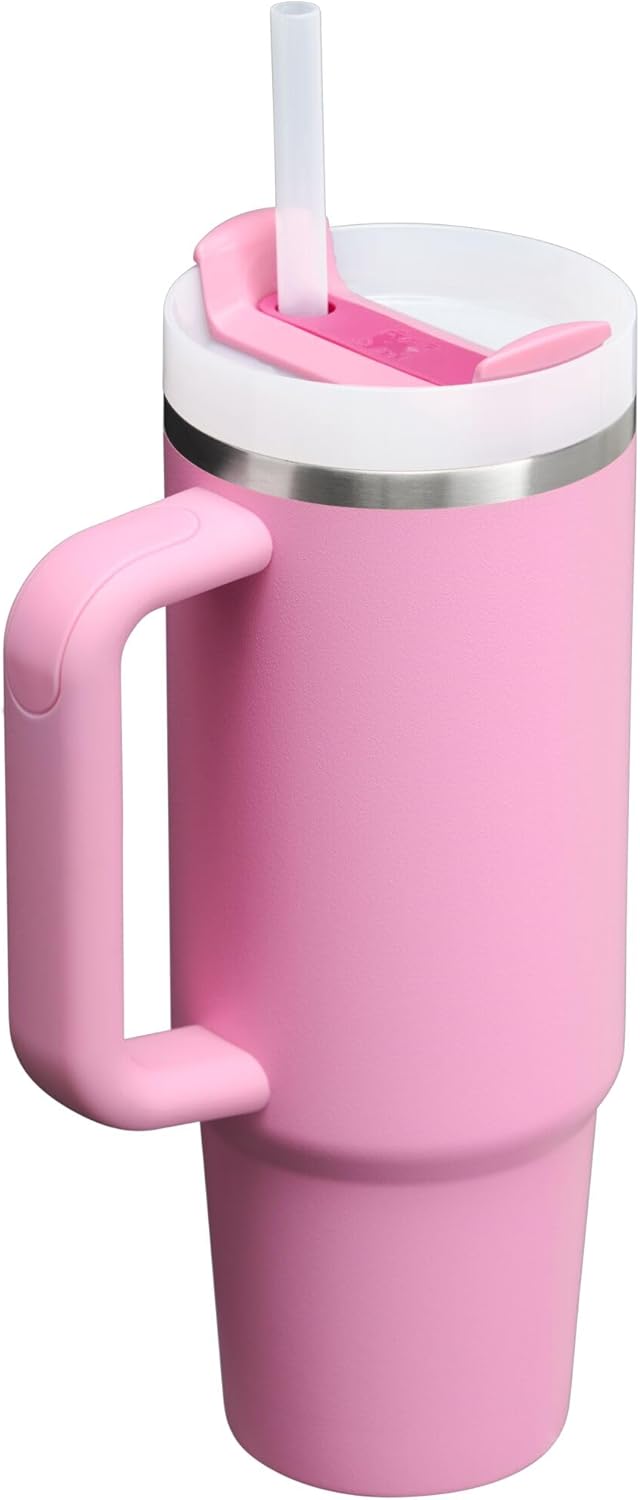 STANLEY Quencher H2.0 Tumbler - 30 oz Insulated Stainless Steel Cup with Handle & Straw | BPA-Free | Peony