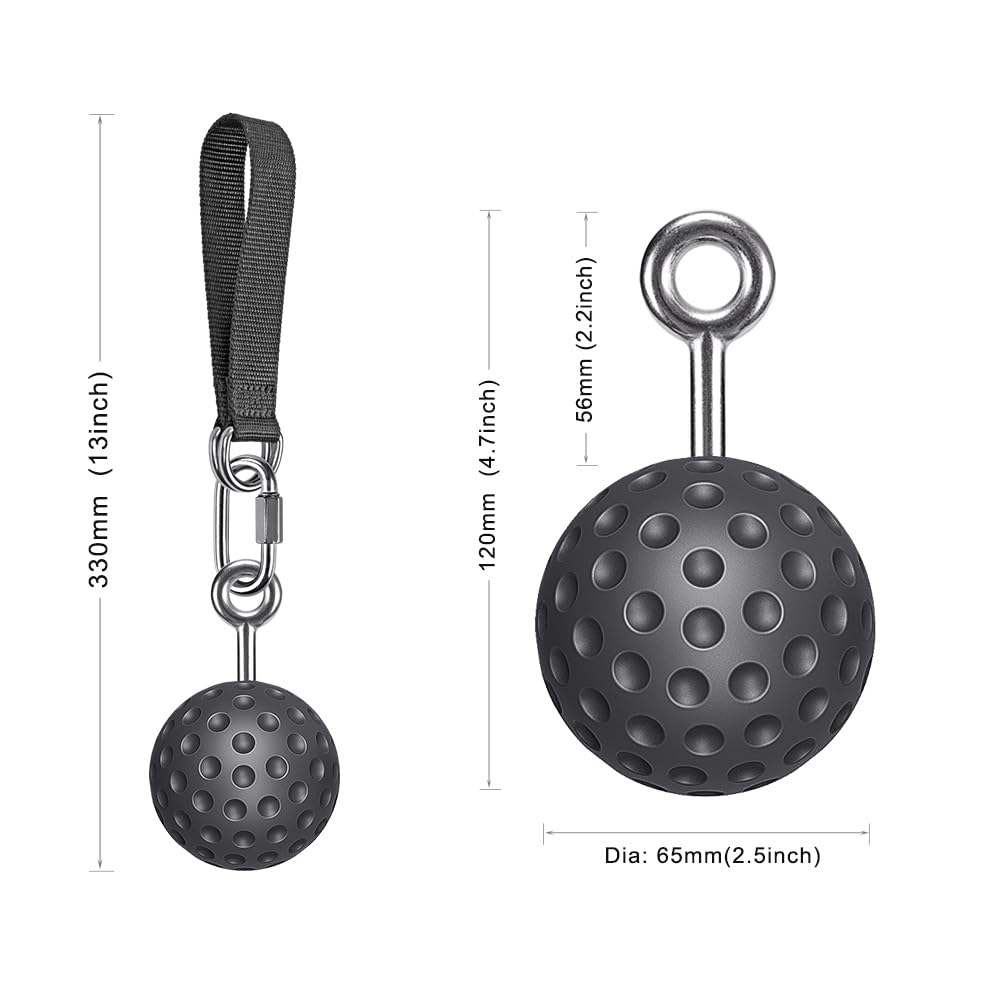SELEWARE Non-Slip Pull Up Power Balls, Rock Climbing Grips for Strength Training, Forearm and Hand Exerciser for Chin Up Bar, Kettlebell, Barbell, Resistance Band Handles, Home Gym Workout Equipment