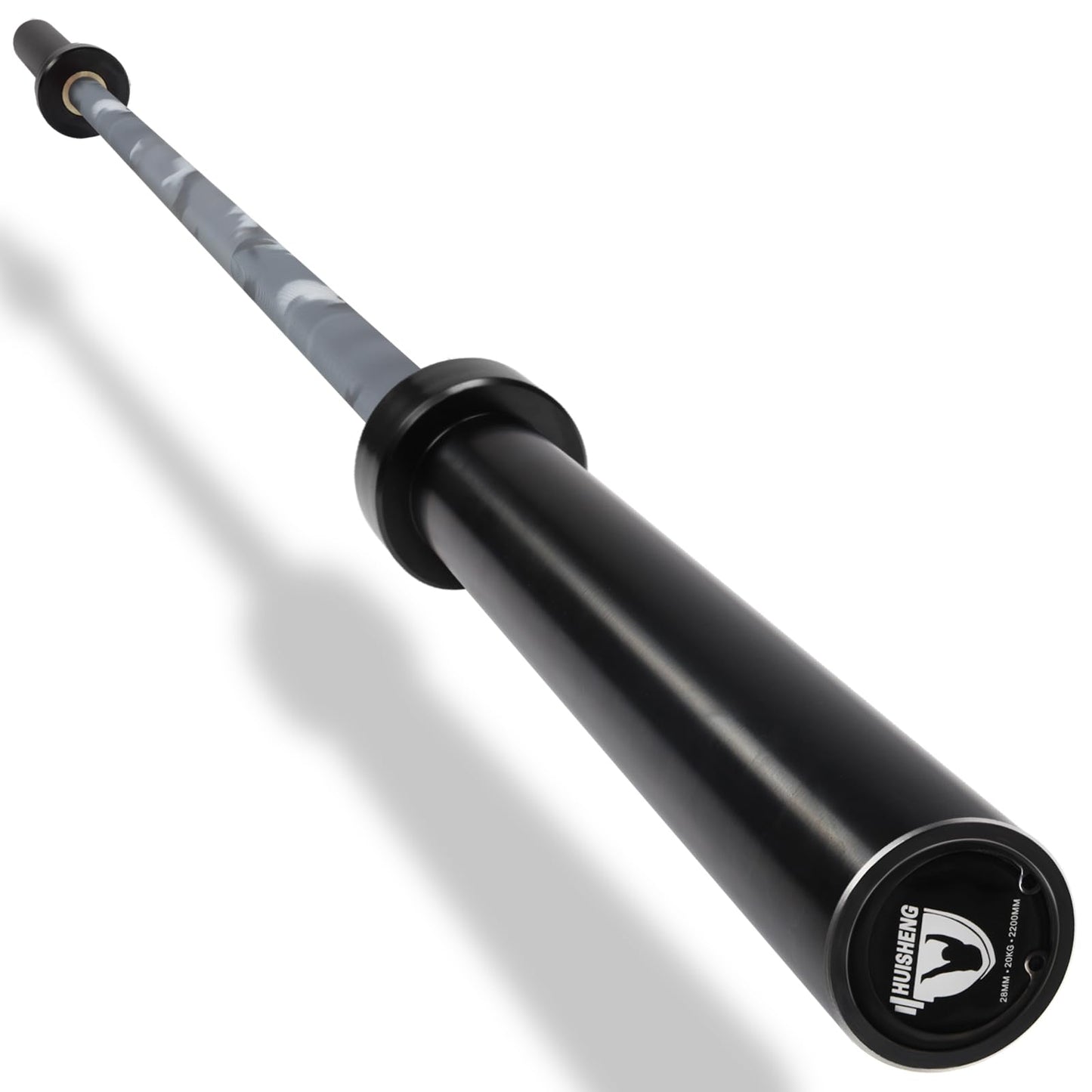 Huisheng 7ft Olympic Barbell for Strength Training and Olympic Weightlifting, 500 700 1000LBS Capacity Available, 2 Inch Bar for Squats, Home Gym Fitness Equipment, Bench Press, Deadlift,Powerlifting