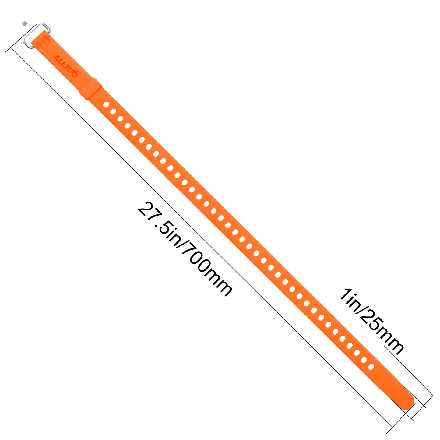 Utility Straps Pro (2-Pack) - Heavy-Duty 40lb Secure Straps for Bikes, Skis, Moto Gear, Tools & More - Freeze-Proof, Safety Orange (27.5in(70CM))