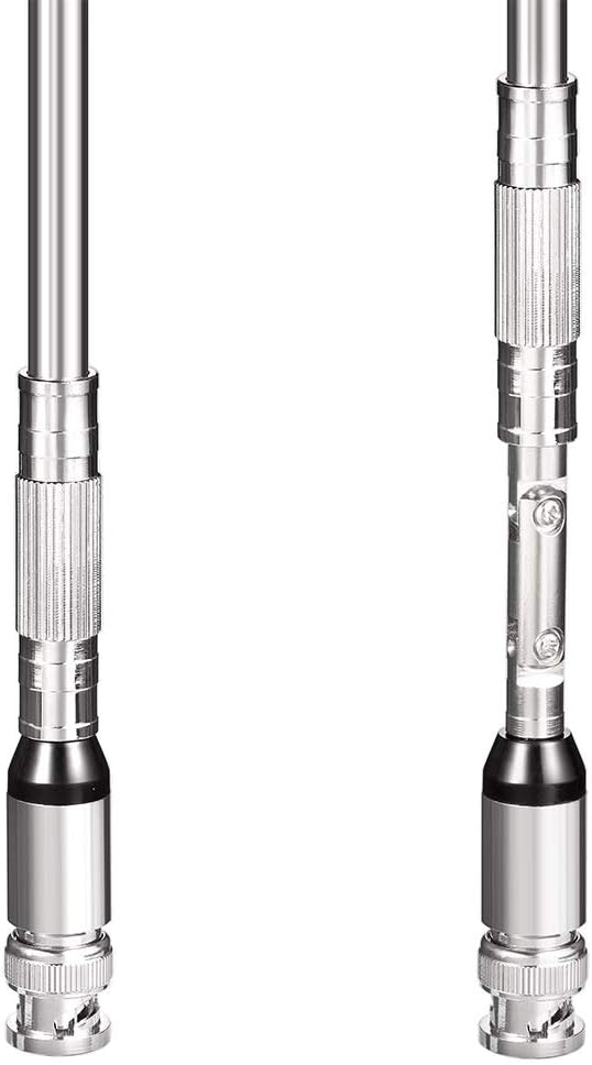 BINGFU 20-1300MHz 8 2-Pack Police Scanner Antenna Sections Telescopic BNC Male Antenna Compatible with Uniden Whistler
