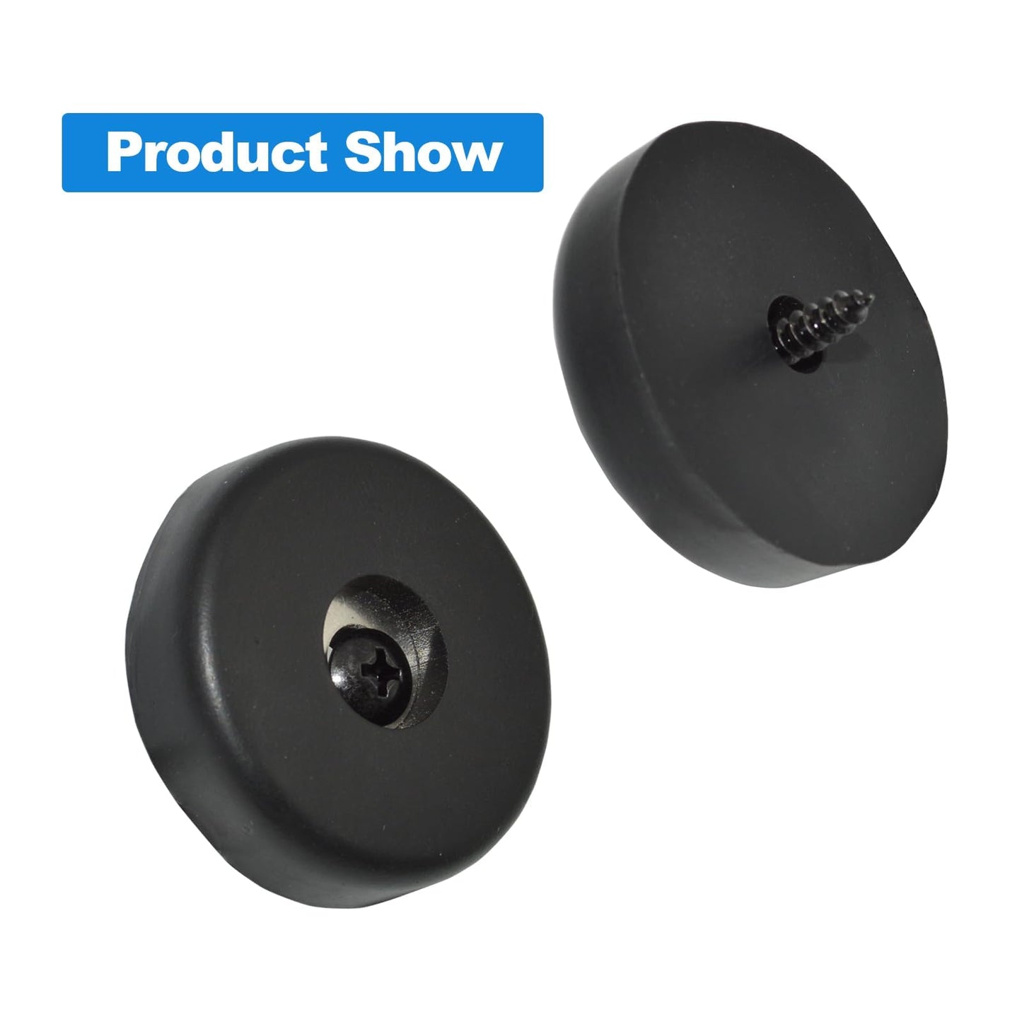Howonder Rubber Feet, Speaker Rubber Feet,16 Pack 40mm x 10mm, Use for Subwoofer Feet, Speaker Feet, Road Case Feet，Cutting Board feet,Furniture Feet, 1.6“ W x 0.4” H（Black）