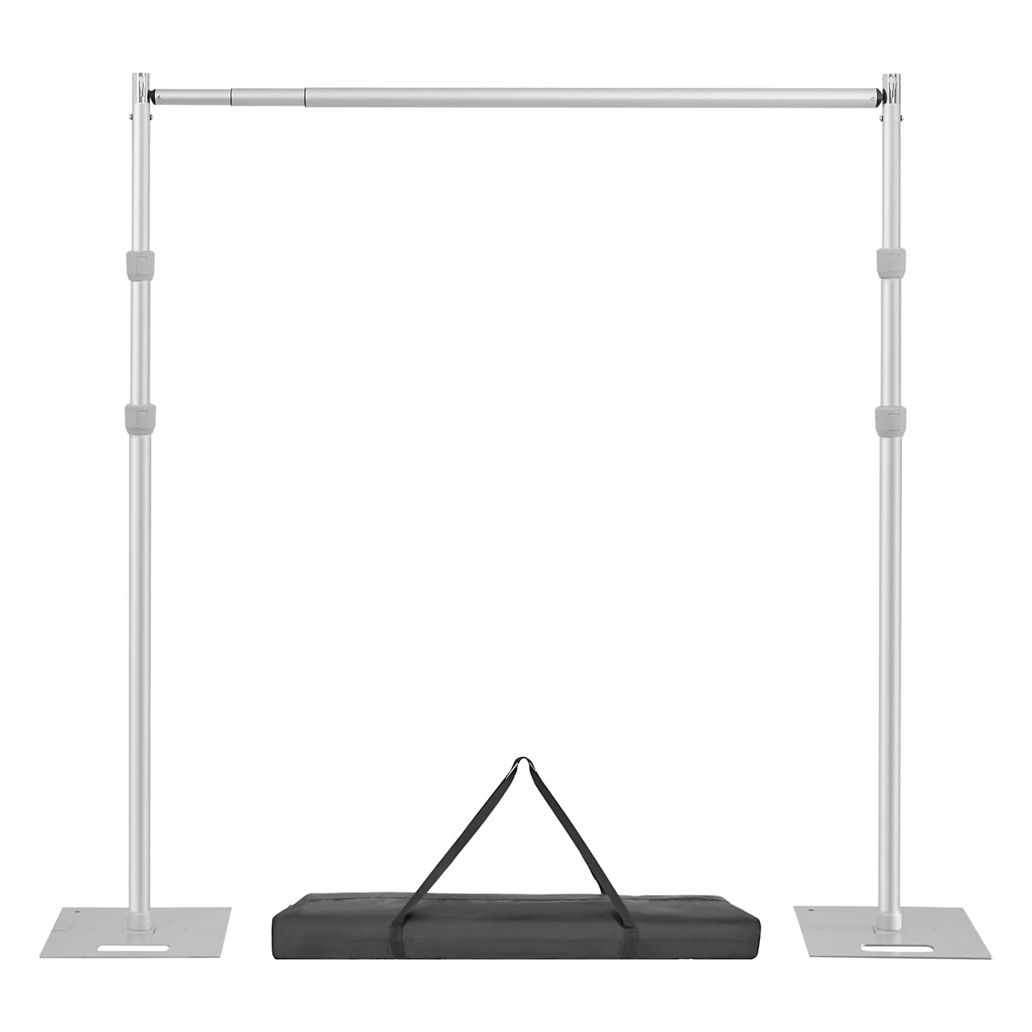 Hecis 10x10ft Heavy Duty Pipe and Drape Stand，Aluminum Backdrop Stand Kit with Adjustable Height，Portable Photography Studio Frame for Events, Wedding, Party Decorations