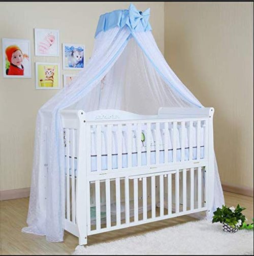Joylife Baby Netting Baby Toddler Bed Crib Dome Canopy Netting (Blue)