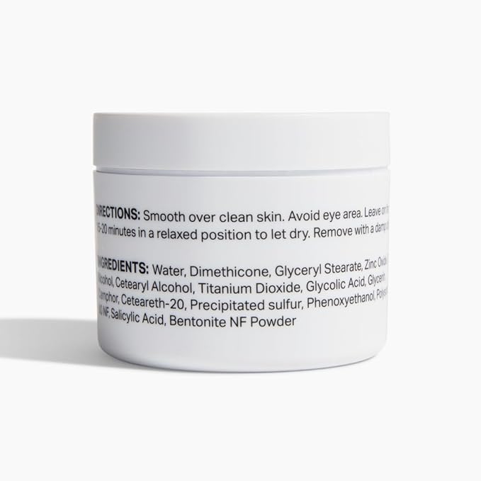 Y?™OUR Purifying Detox Face Mask: Blackhead, Whitehead & Pore Remover; Anti-Acne & Pimple Care; Cleansing & Exfoliating for Hydrating & Glowing Skin; With Salicylic Acid & Bentonite Clay. Made in USA