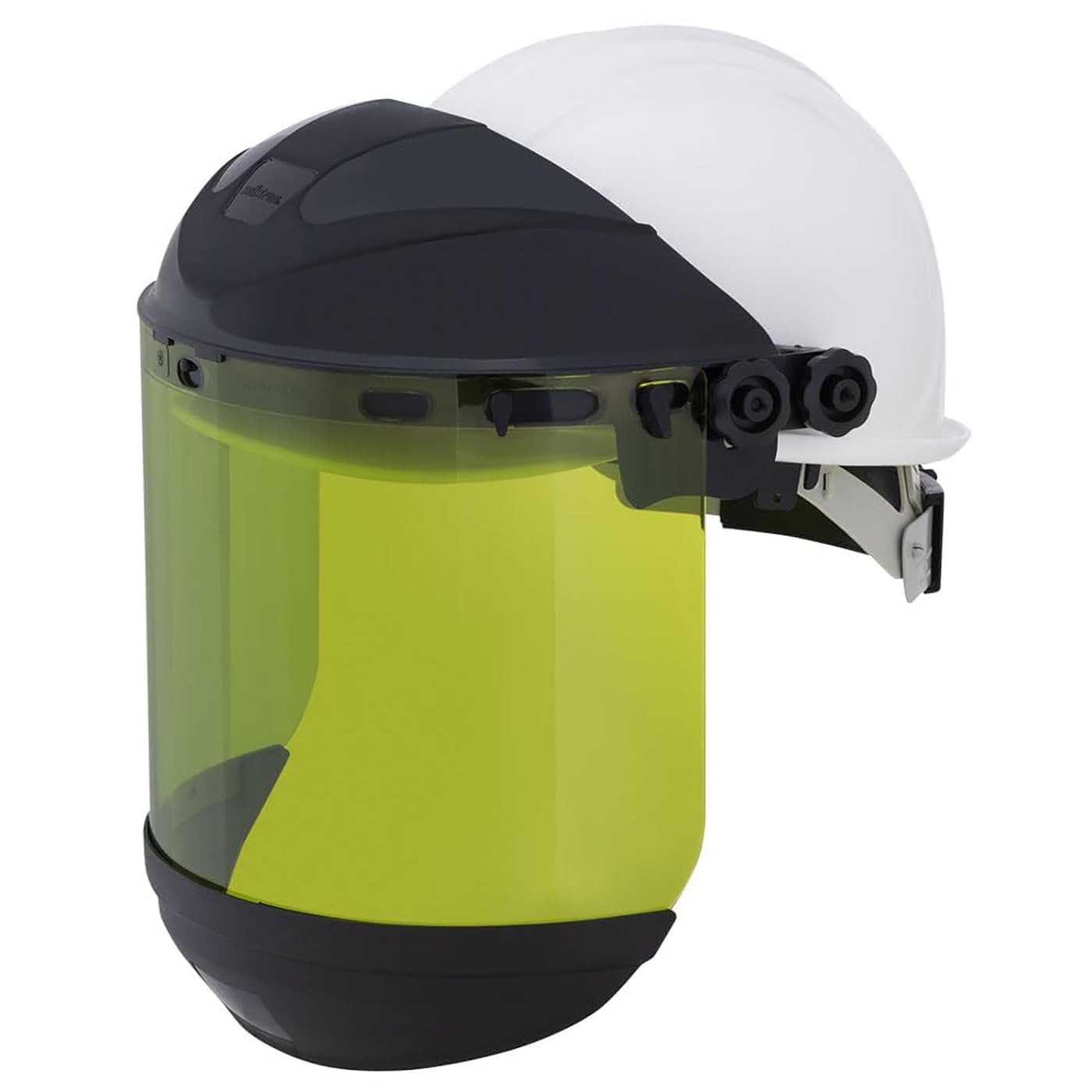 Sellstrom Full Face Shield Mask with Hard Hat - Arc Flash Rated Protective Mask for Work, for Grinding - ANSI Z87.1