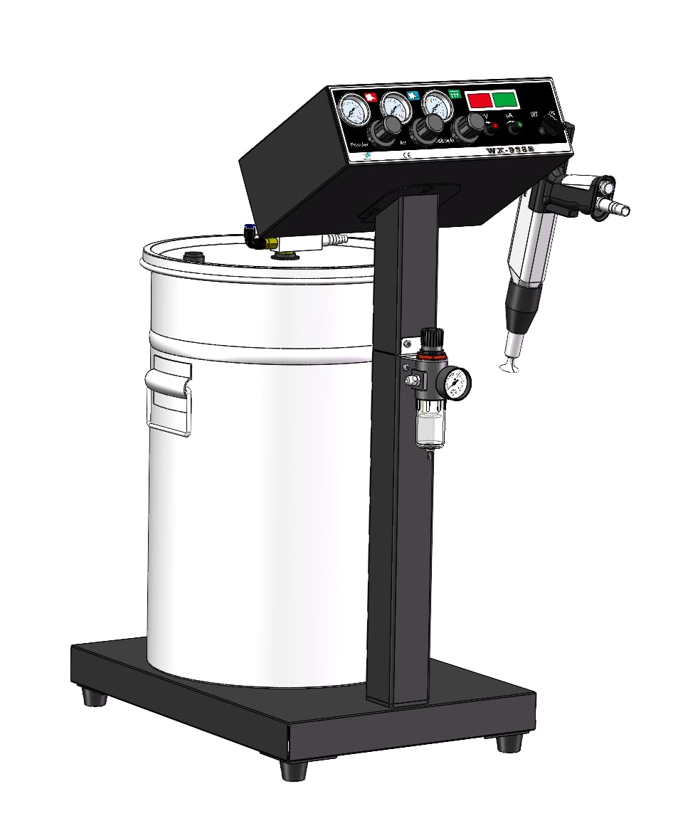 WX-958S 40W 45L Electrostatic Powder Coating Machine with Spraying Gun Powder Coating System Stainless Steel