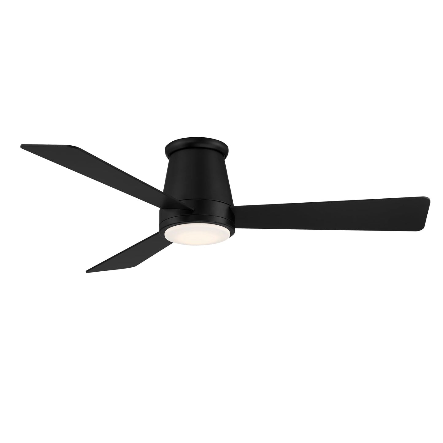 WAC Lighting Hug 3 Blades Aluminum Smart Flush Mount Ceiling Fan in Matte Black