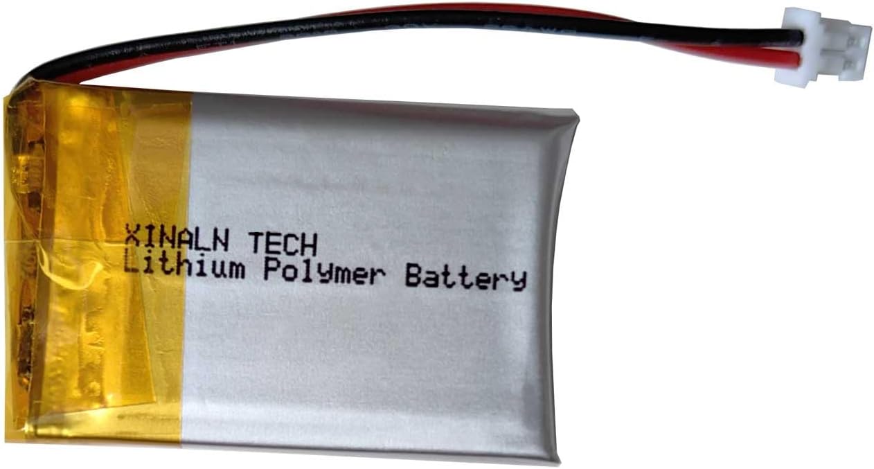 XINLANTECH 3.7v 402030 220mAh PH1.25/2p Headset, Watch,MP3 2Pack Rechargeable Lithium Polymer Replacement Battery