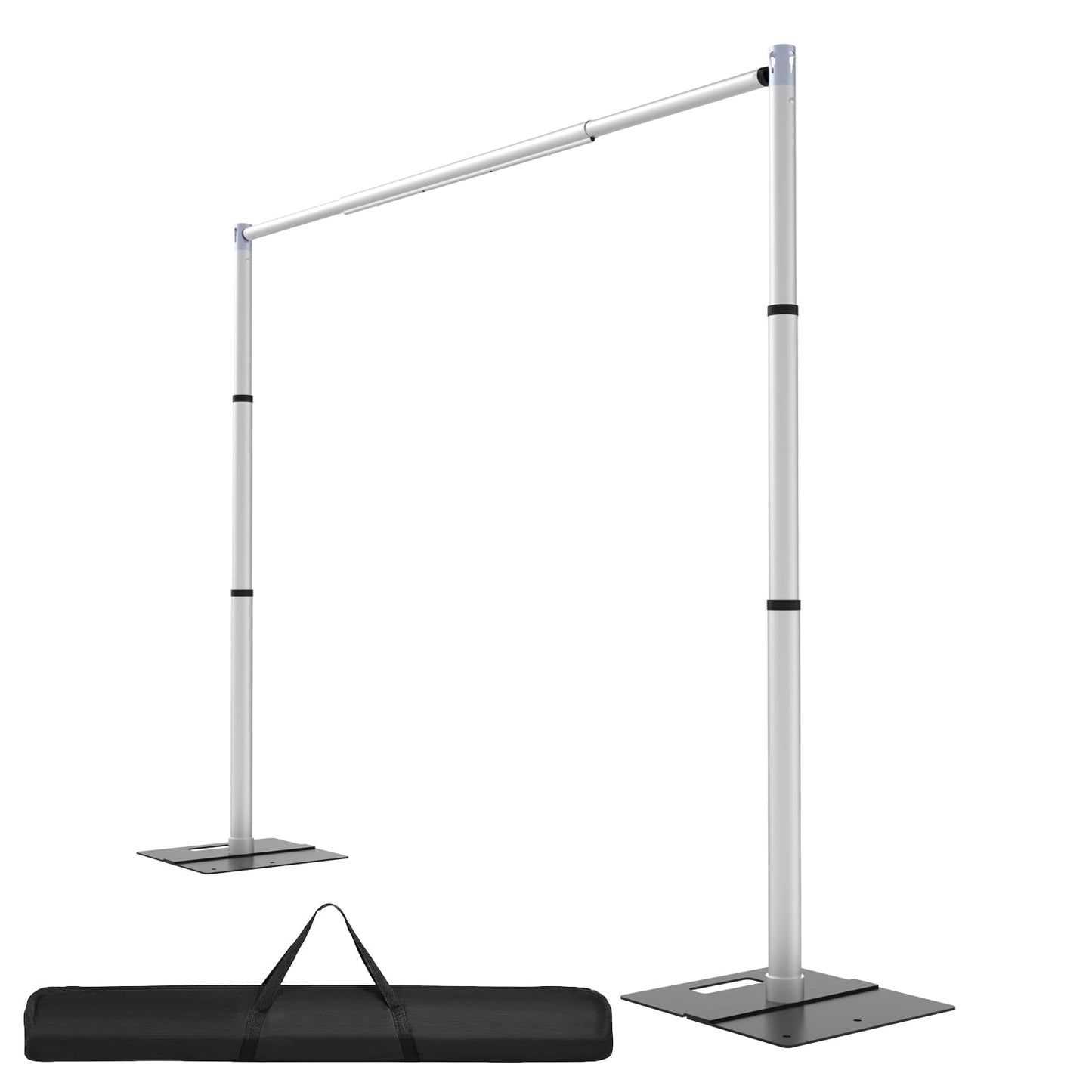 Topuoos Backdrop Stand Heavy Duty 10x10Ft, Adjustable Metal Frame Pipe and Drape,Background Stand for Wedding Birthday Party Decorations