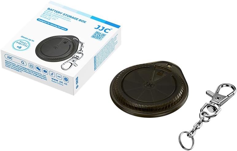 Kiorafoto LR41 312 8x Size312 A312 P312 312A PR41 P13 P10 LR41 AG3 Rotatable Size Hearing Aid Battery Case,Slim