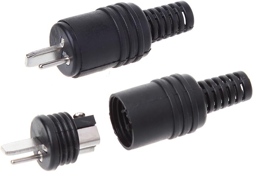 Kaasst 10PCS 2 Male HiFi Speaker Tools Power Signal Black Adapter Accessories DIN Plug Screw s Pin Connector