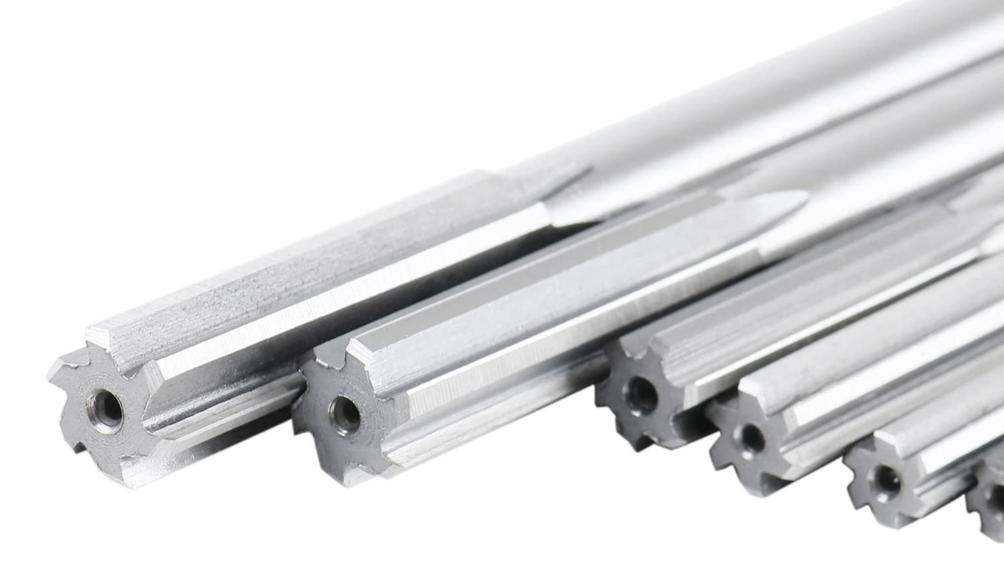 Accusize Industrial Tools 1-13 mm by 0.5 mm High-speed Steel Chucking Reamer Set in a Fitted Case, Set of 25 Pieces, 5500-SB00