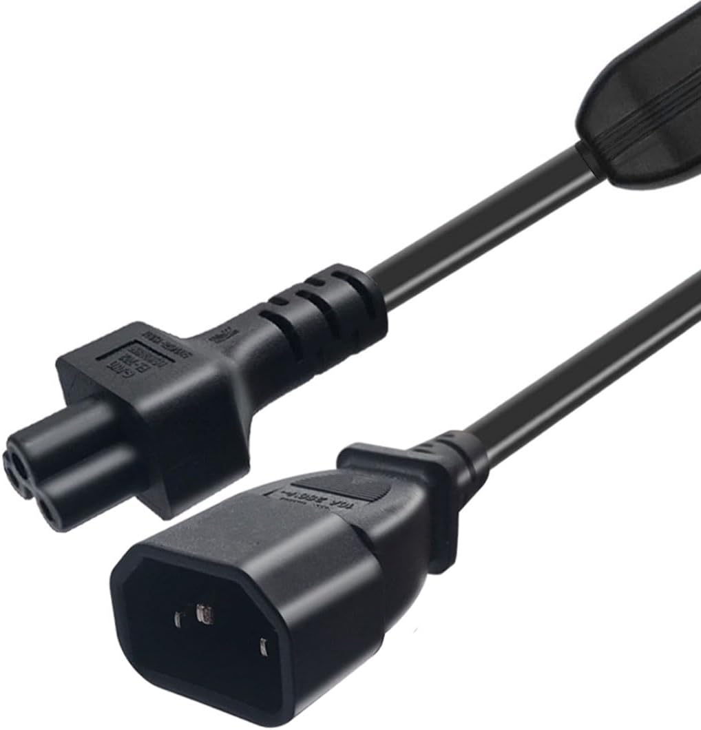 Strhowill 0.3m C14 C5 10A 250V 320 PDU(0.3M C14 C5 to Power Cable with On/Off Switch, IEC Cord for Laptop, Monitor
