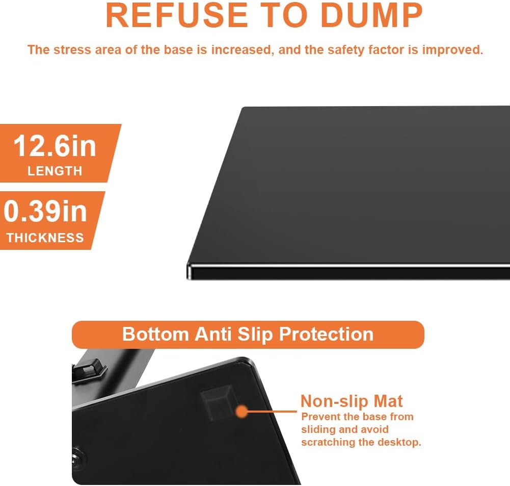 13 inch 32 inch 75*75mm/100*100mm 77Lbs KKTONER Single Computer Monitor Stand Free Standing Desk Vesa Mount