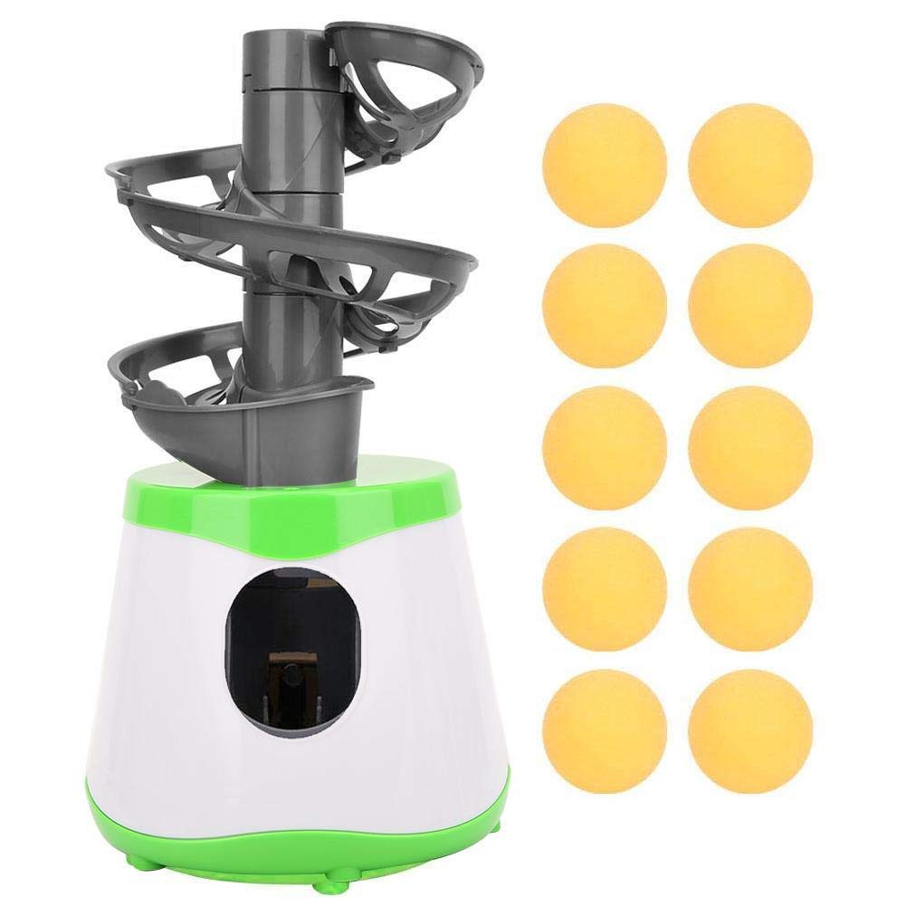 Vbestlife Automatic Machine for Beginners, 10 Balls Table Tennis Trainer Balls Launcher Training Machine Table Tennis Robot for Beginners Training