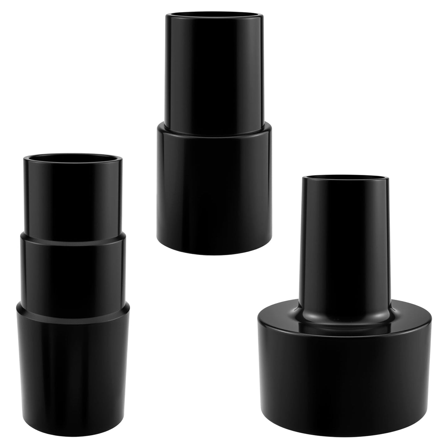 ZDRU 3Pcs Universal Vacuum Hose Adapter Kit - Multi-Size Adapters (2-1/2" to 1-1/4", 1-1/4" to 1-3/8" to 1-1/2", 1-3/8" to 1-1/4") Reducer Attachments for Wet Dry Vacuum Cleaner