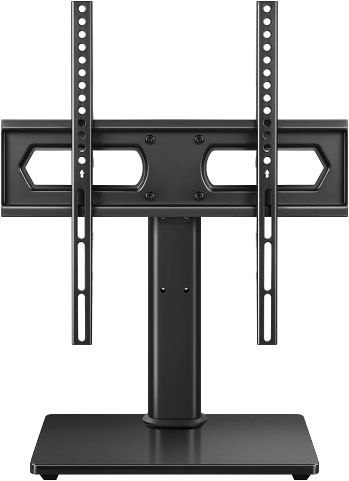 BFTOU 27-75 inch +/-35 400x400mm,Holds 77 lbs Universal TV Stand for TVs Swivel Height Adjustable Table Top TV Base Max