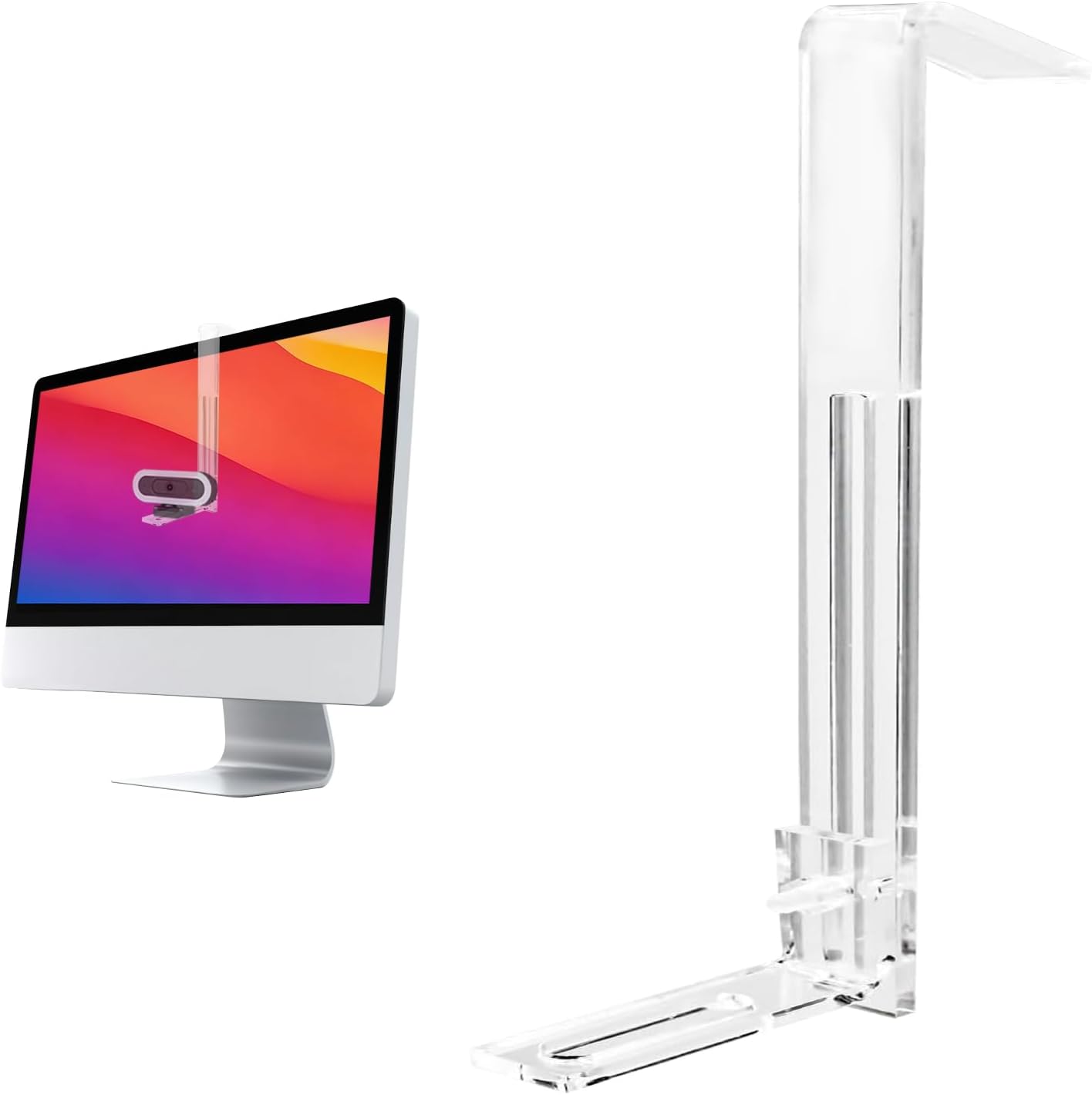 Svcouok 1/4" 3CM 13-35 inches (0.2-0.98 inches Webcam Mount for Monitor, Screw - Universal Clip-On Holder for Logitech