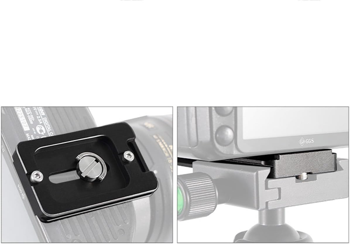 JianLing 2PCS PU50 50mm 1/4 Camera Quick Release Plate Aluminum Tripod Ball Head Base Quick Release Plate for DSLR