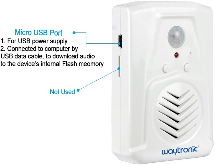 Waytronic MP3 Replaceable Voice PIR Infrared Motion Sensor Activated Welcome Doorbell for Shop Store Christmas Audio