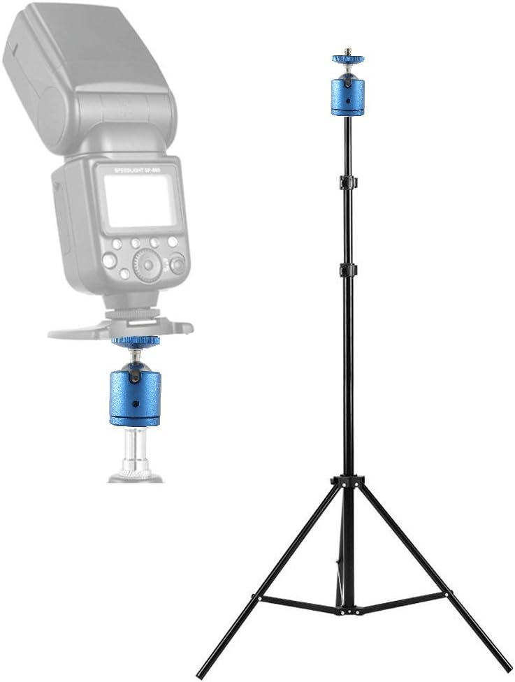 EXMAX 1/4" 360 4.4lbs Mini Ball Head Aluminum Alloy Tripod Ball Head with Screw Thread Base Mount Degree Rotatable
